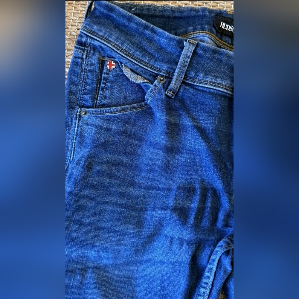 Womens HUDSON Jeans 27/28 Blue Skinny Collin Flap Pocket DENIM Low Rise - Picture 3 of 5